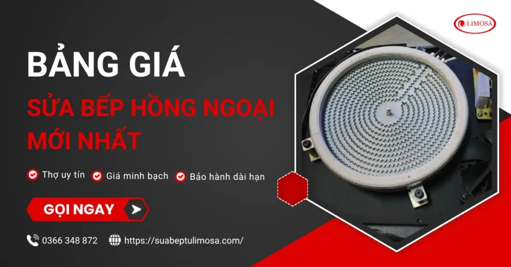 Bảng giá sửa bếp hồng ngoại