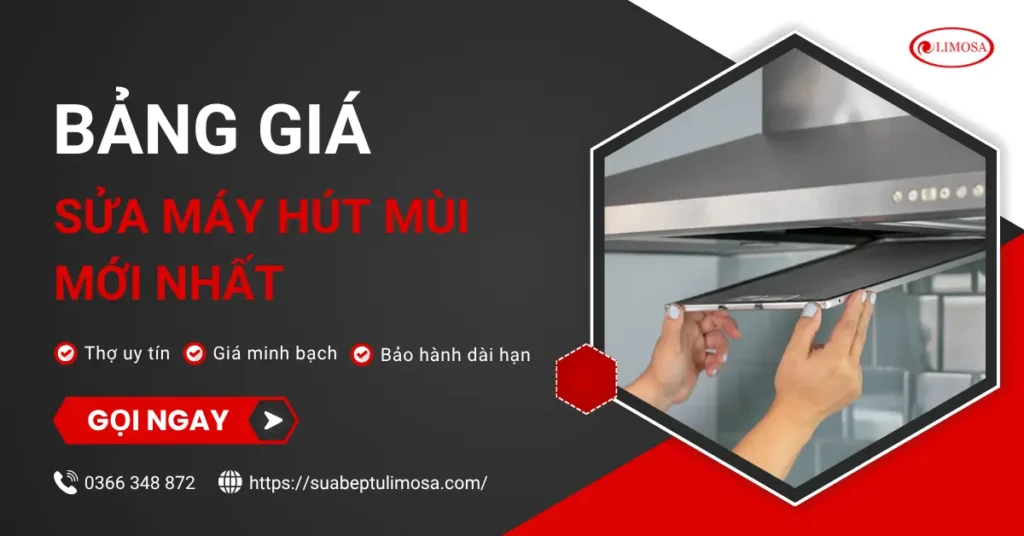 Bảng giá sửa máy hút mùi
