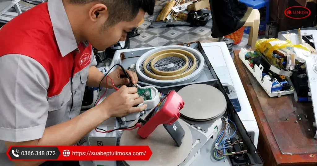 Quy trình sửa bếp từ chuẩn kỹ thuật tại Trung tâm Sửa Bếp Từ Limosa