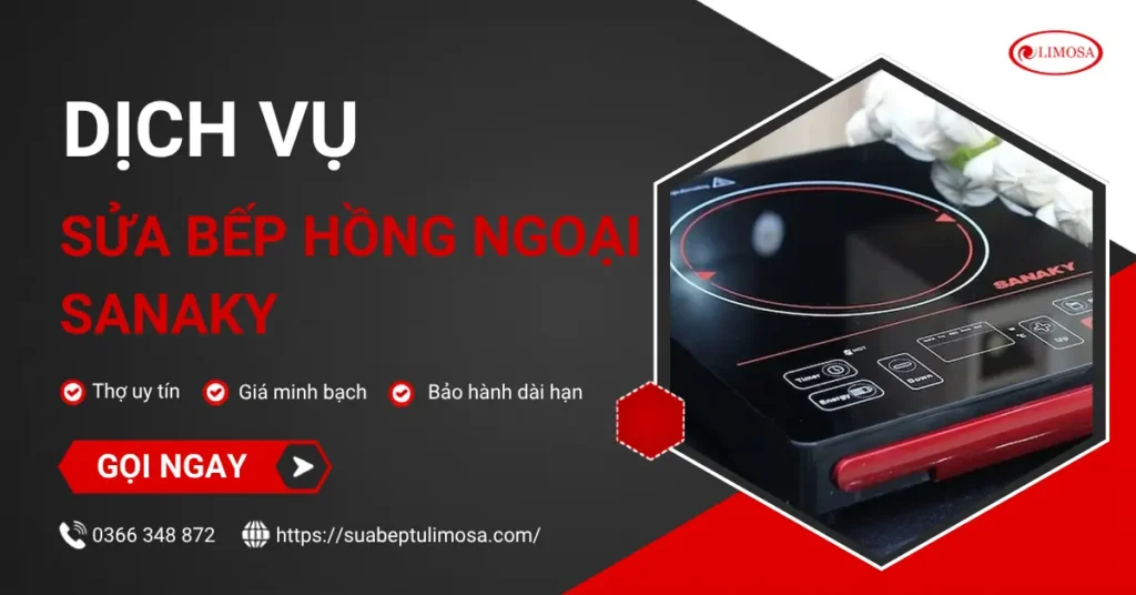 Sửa bếp hồng ngoại Sanaky