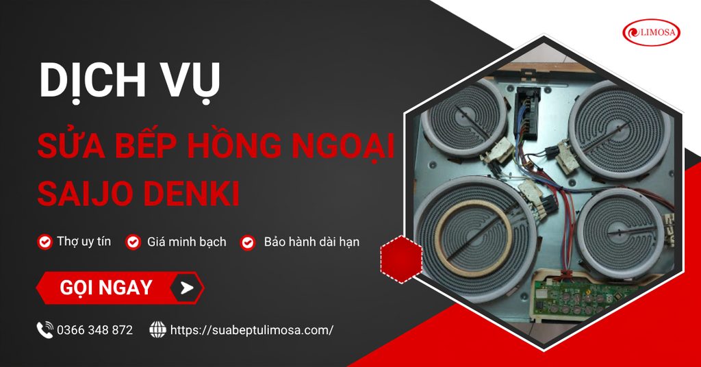 Sửa bếp hồng ngoại Saijo Denki